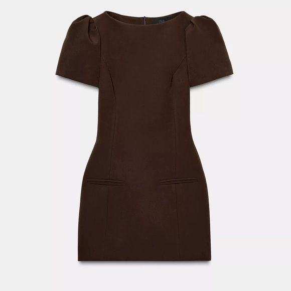 NWT ZARA SHORT PLEATED POCKET DRESS SIZE M - Picture 2 of 10